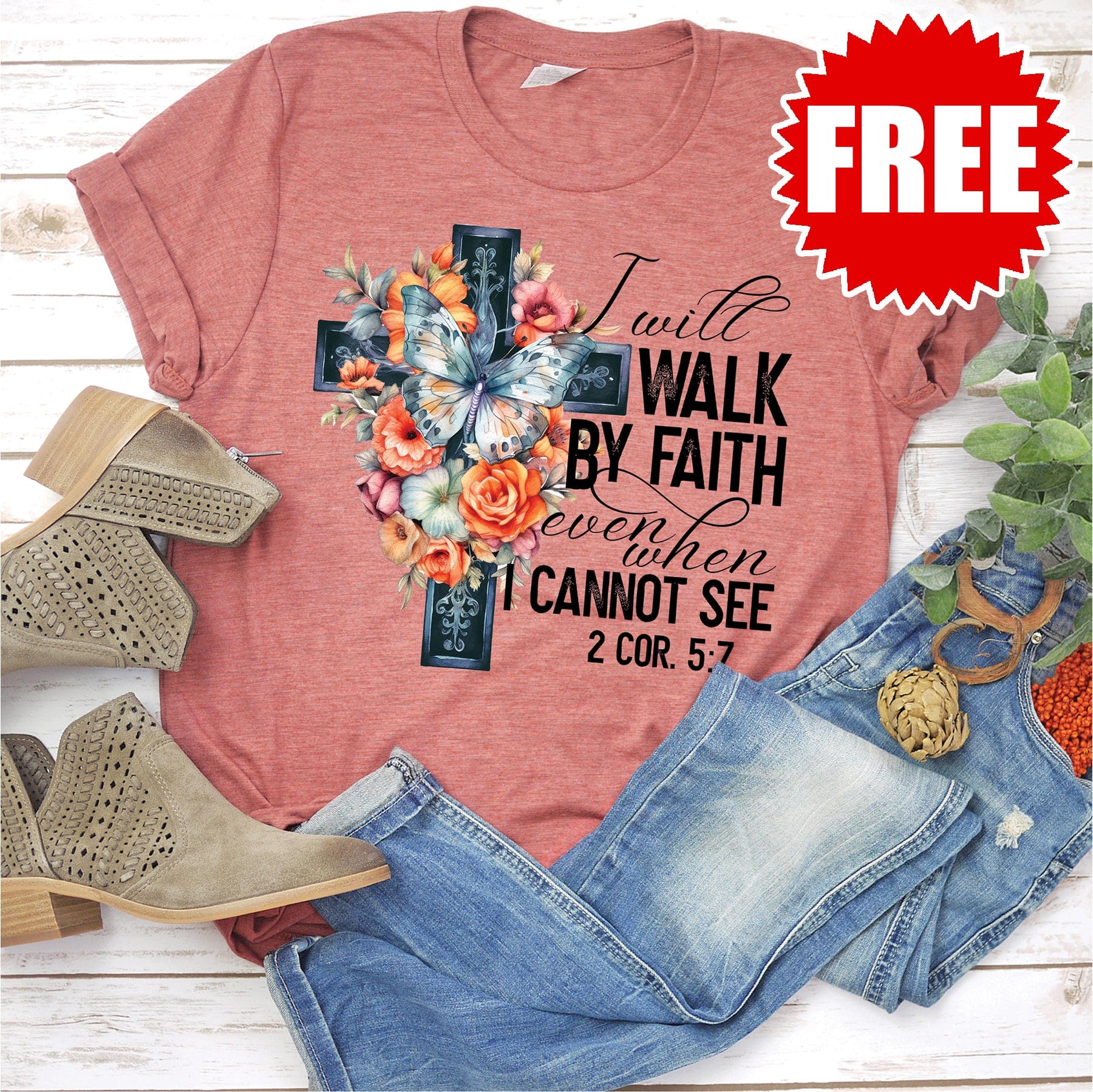 Walk By Faith Tee - F