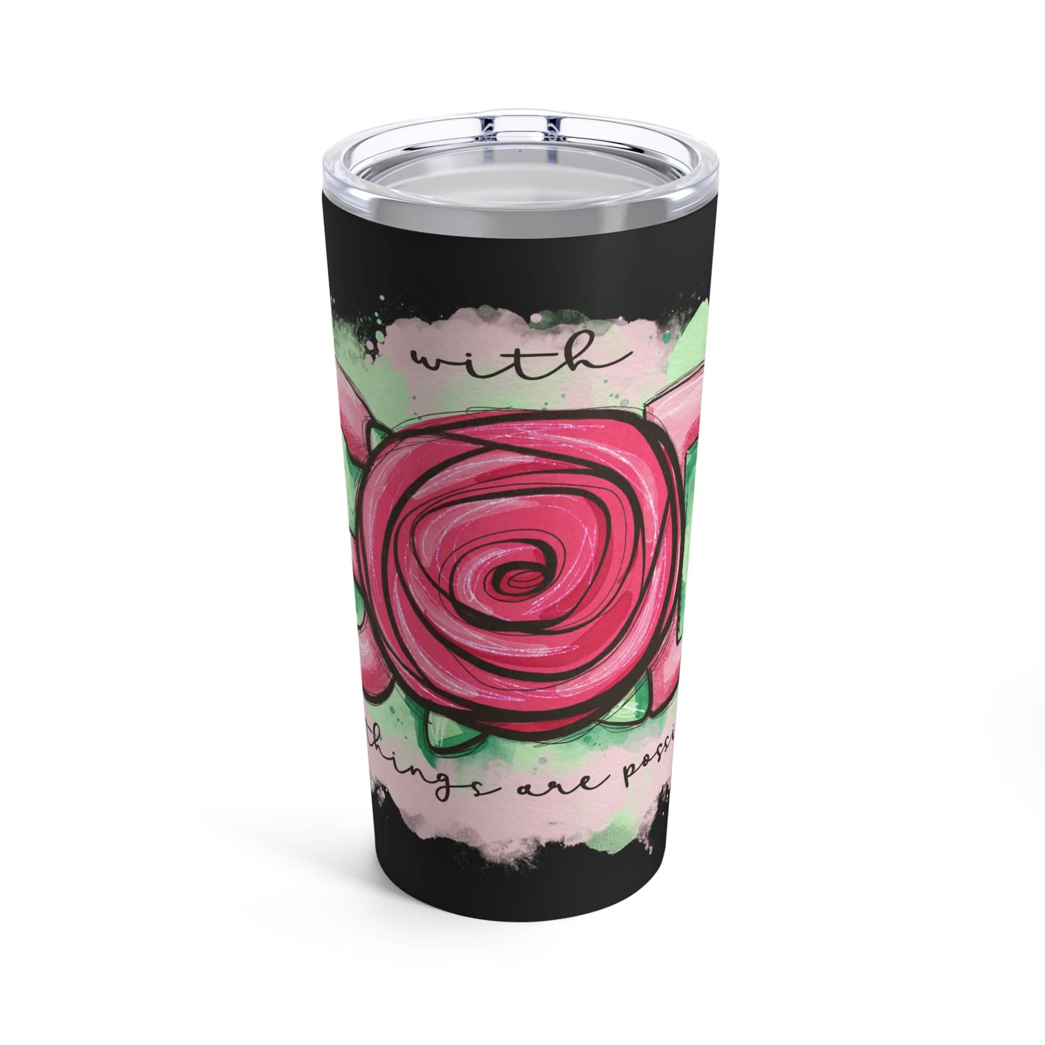 With God Valentines Tumbler 20oz