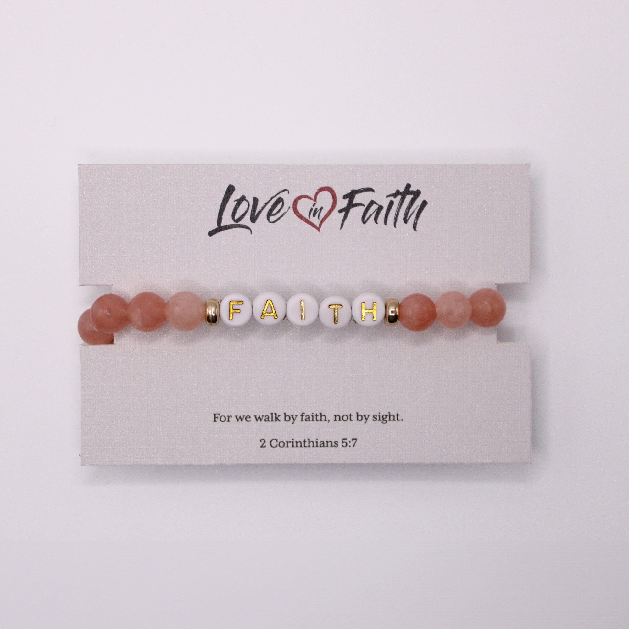 FAITH Bead & Stone Bracelet | Love in Faith