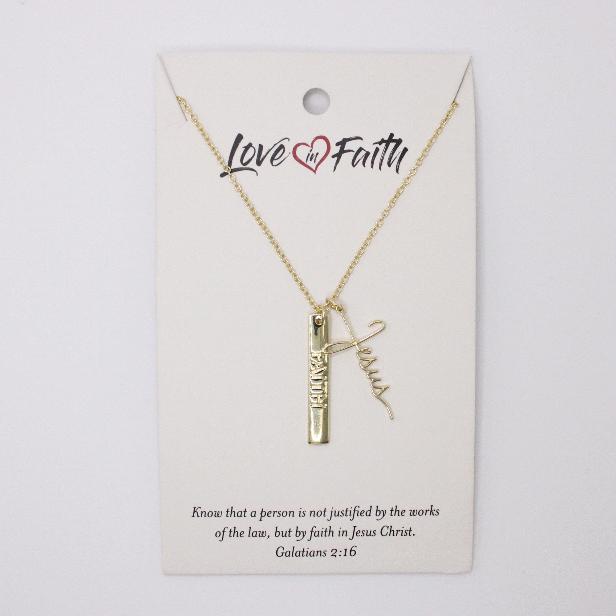 Faith Jesus Bar Necklace | Love in Faith