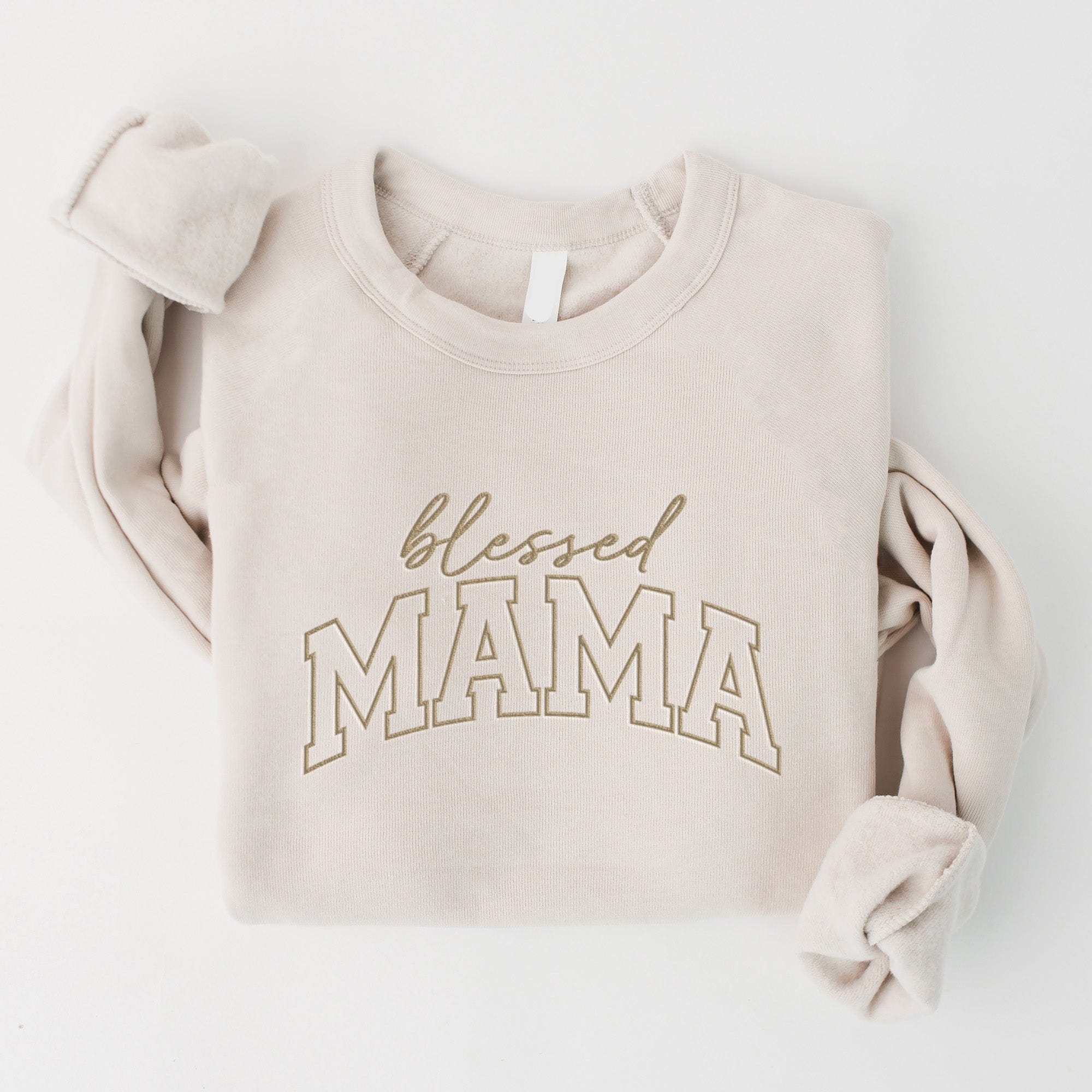 Embroidered Blessed Mama Sweatshirt | Love in Faith