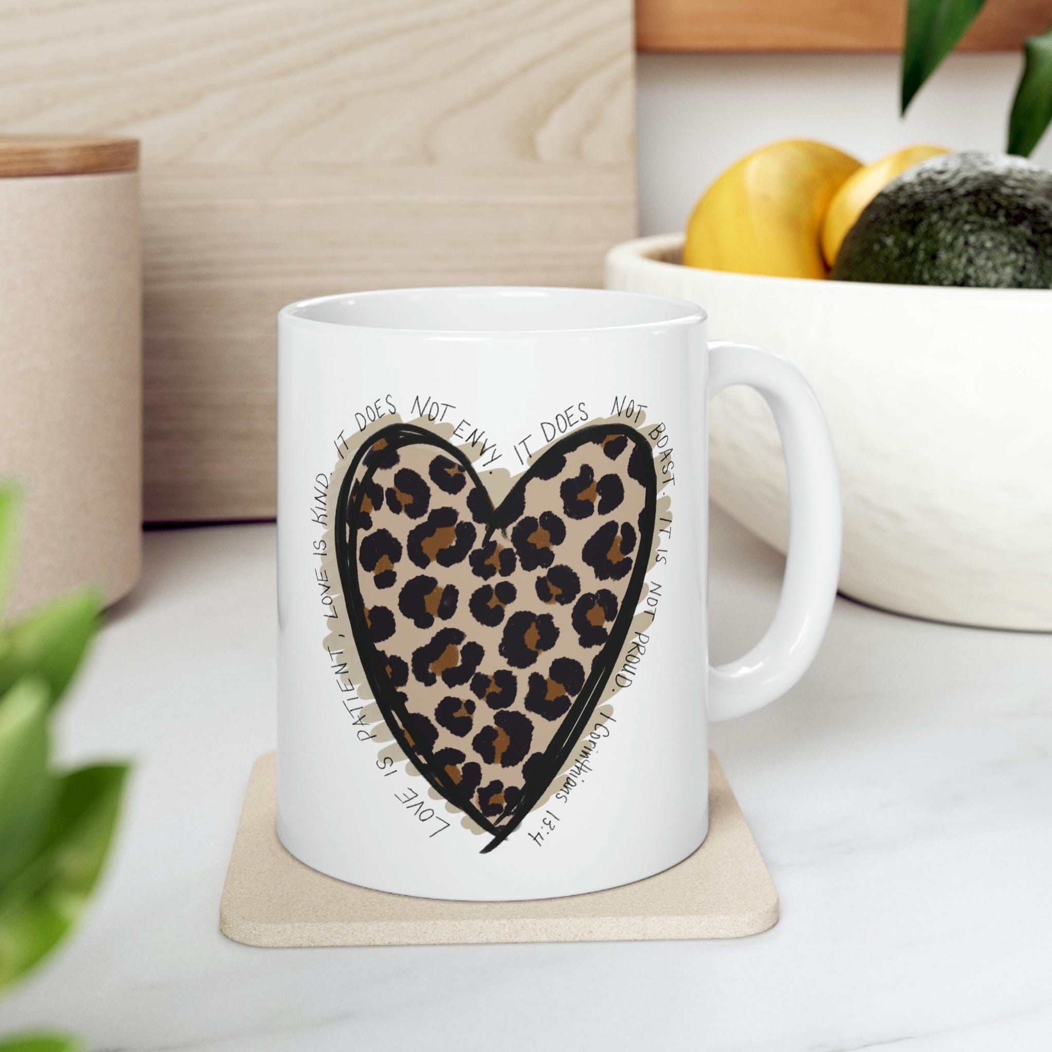 Leopard Print Baseball Mama Coffee Mug - Custom Mugs