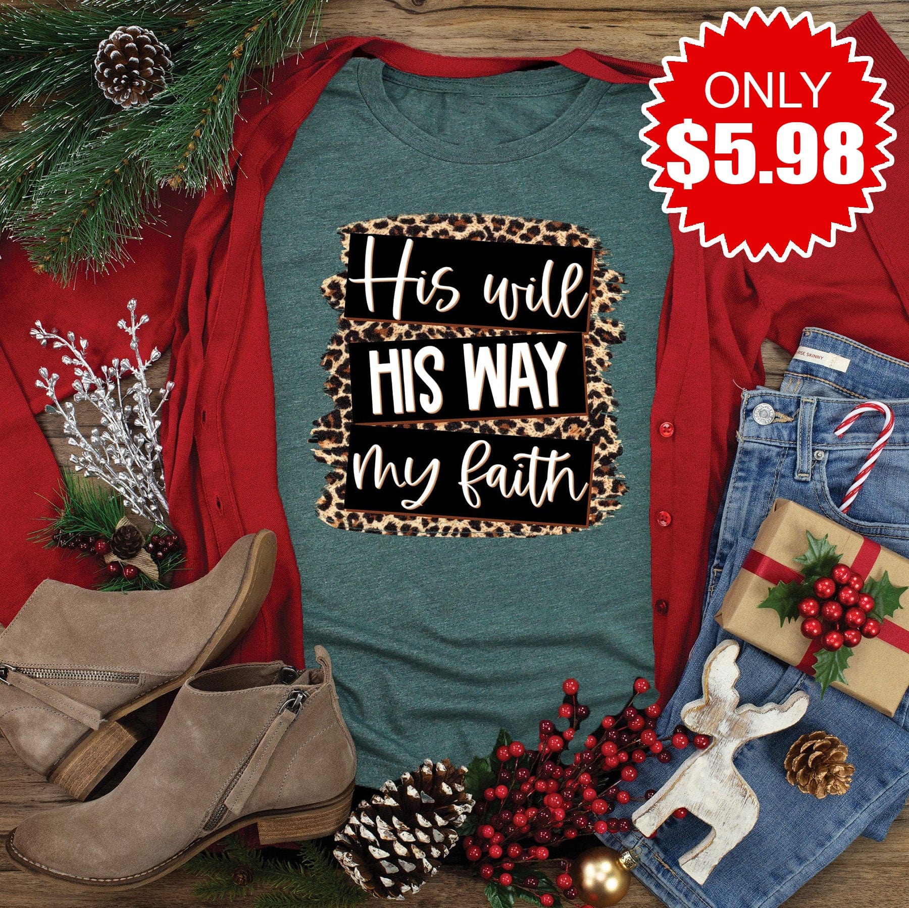 His Will His Way My Faith Tee -5